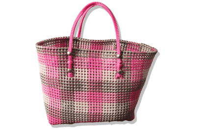 Retro-Style Handwoven Market Tote