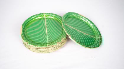 100% Natural Areca Leaf Plates | Disposable and Biodegradable | Pack of 40