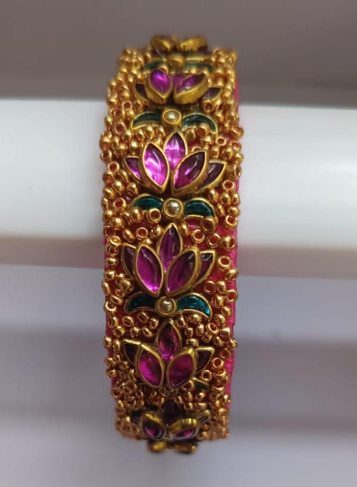 Traditional Indian Gold Plated Marathi Nath/Nose Ring