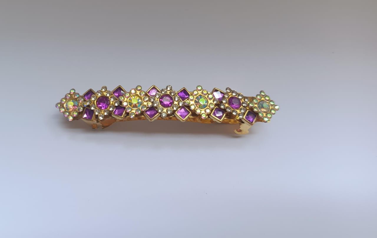 Rhinestone studded hair clip