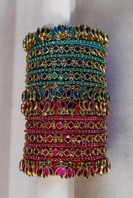 Bridal Chura Set with Kundan and Meenakari work