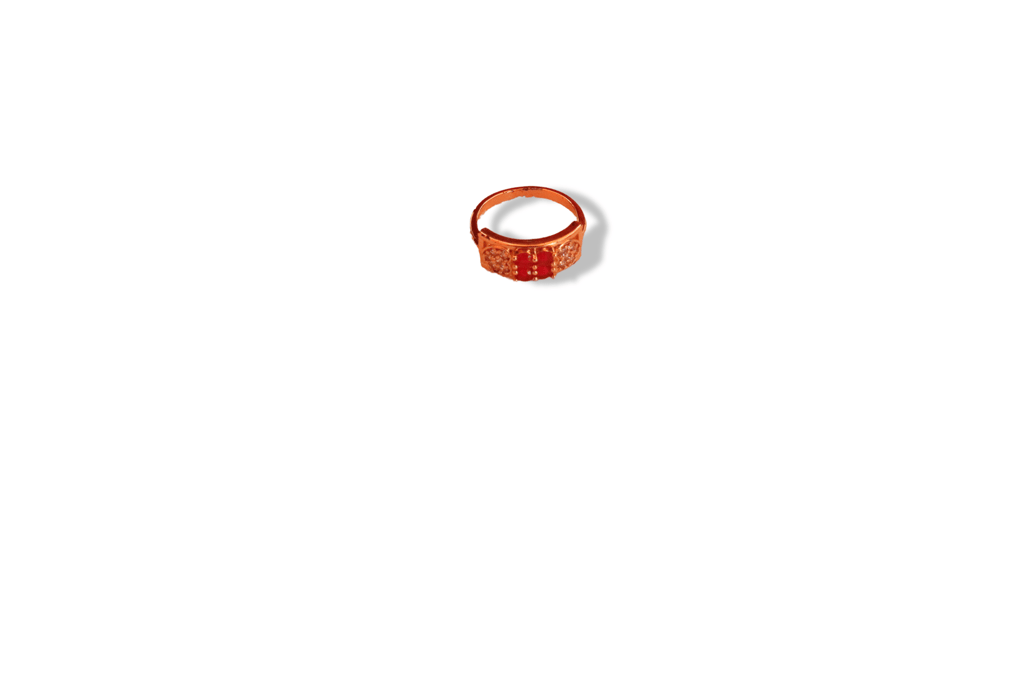 "Gold Ring with Red Stone"