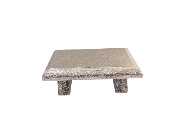 Silver-Plated Pooja Chowki