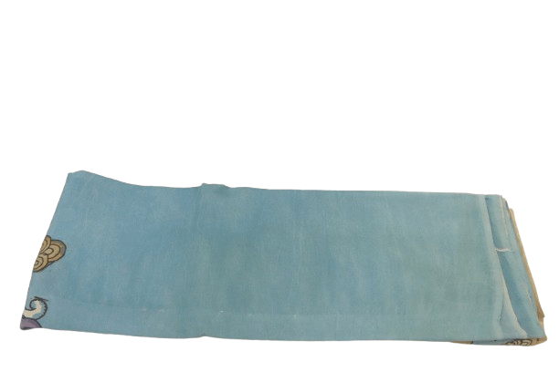 Kalamkari hand made Blue Hand Painted Cotton Saree with Madhubani Art