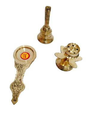 Brass pooja thali 3 piece set Brass pooja thali 3 piece set