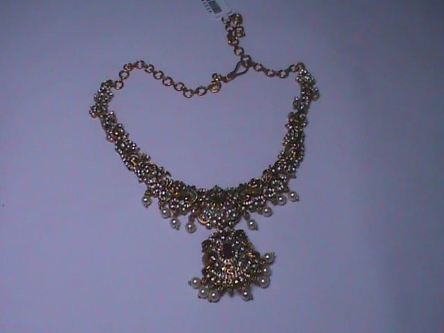 Bridal Gold Plated Pearl Necklace Set