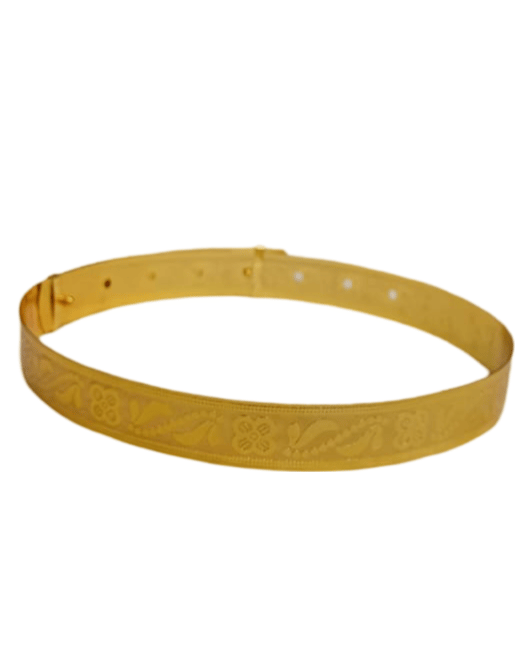 Gold-Plated Floral Engraved Kamarbandh