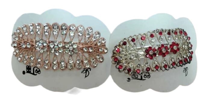 Sparkling Rhinestone Hair Clips - Set of 2