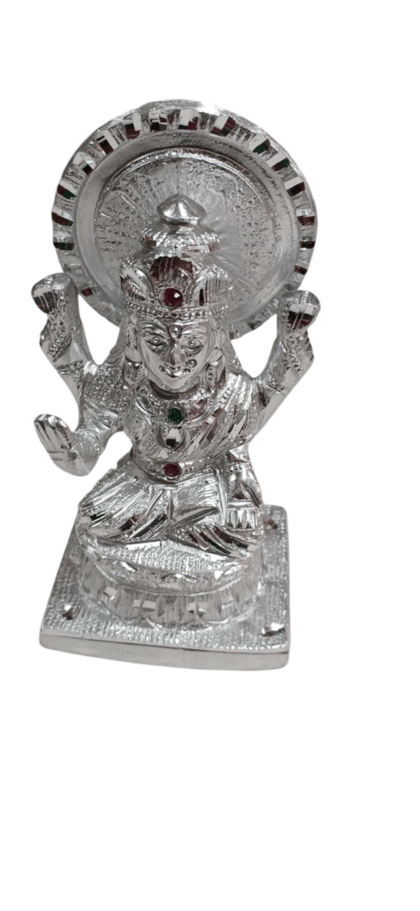 Silver Dragon Statue Laxmi Devi (7.5 inch)