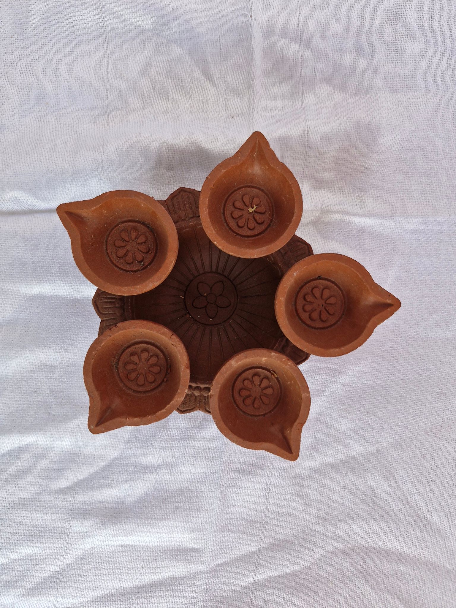 Handmade Clay Diya Oil Lamp for Diwali Decoration