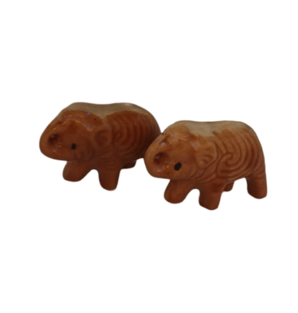 Ceramic Elephant Figurines, Set of 2