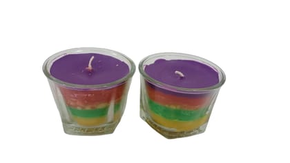 2-Pack Purple Glass Jar Candles - Long Burning Smokeless Tealight Candles for Home Decor 2-Pack Purple Glass Jar Candles - Long Burning Smokeless Tealight Candles for Home Decor