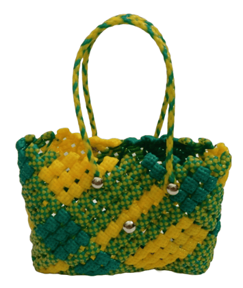 Handmade Colorful Plastic Tote Bag