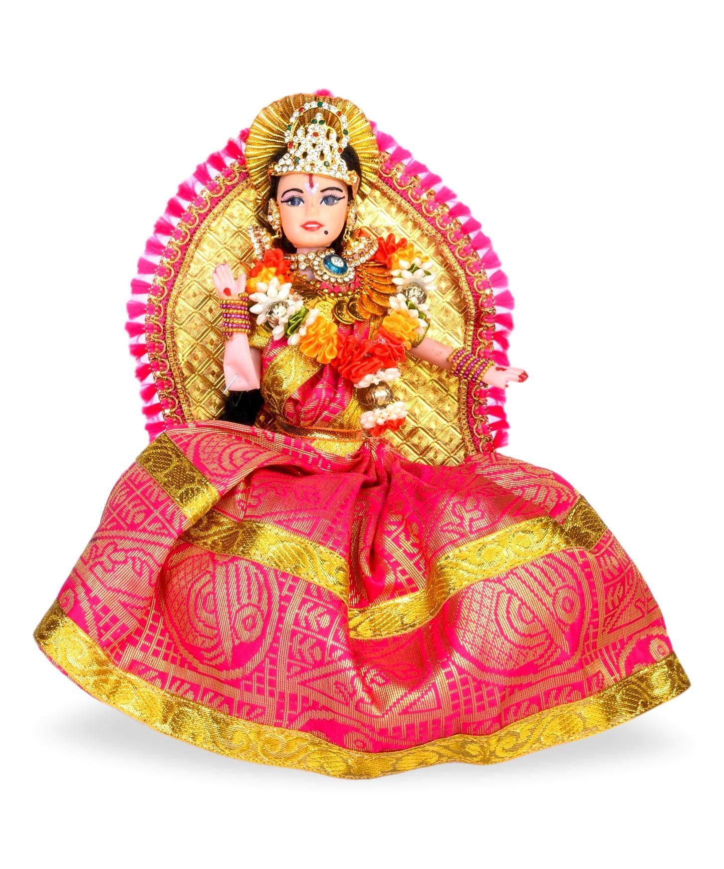 Beautiful Seated Indian Goddess in Traditional Dress