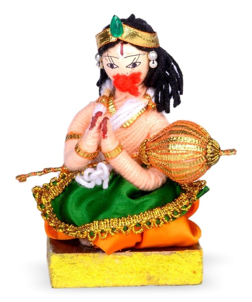 Handmade Wool Hanuman Idol God Figurine for Home Decor