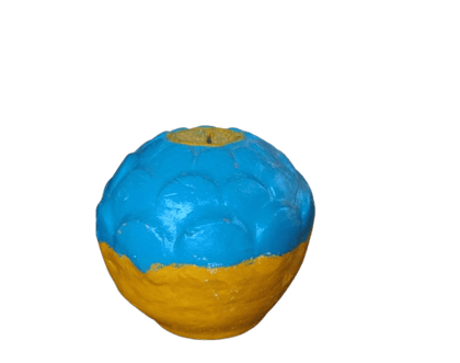 Hand painted decorative concrete ball