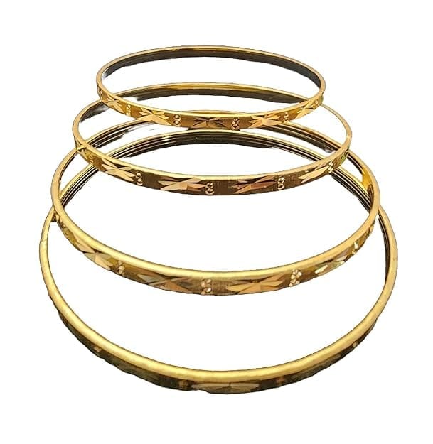 Indian Traditional Gold Plated Bangles Set of 4 for Women - Bangles & Bracelets | Buy online on ZillyBuy