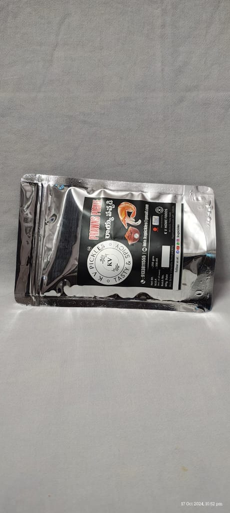 KV Home Foods Spicy Prawn Pickle - 250g