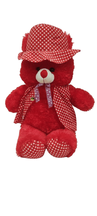 Red polka dot teddy bear - Toys and Games | Buy online on ZillyBuy