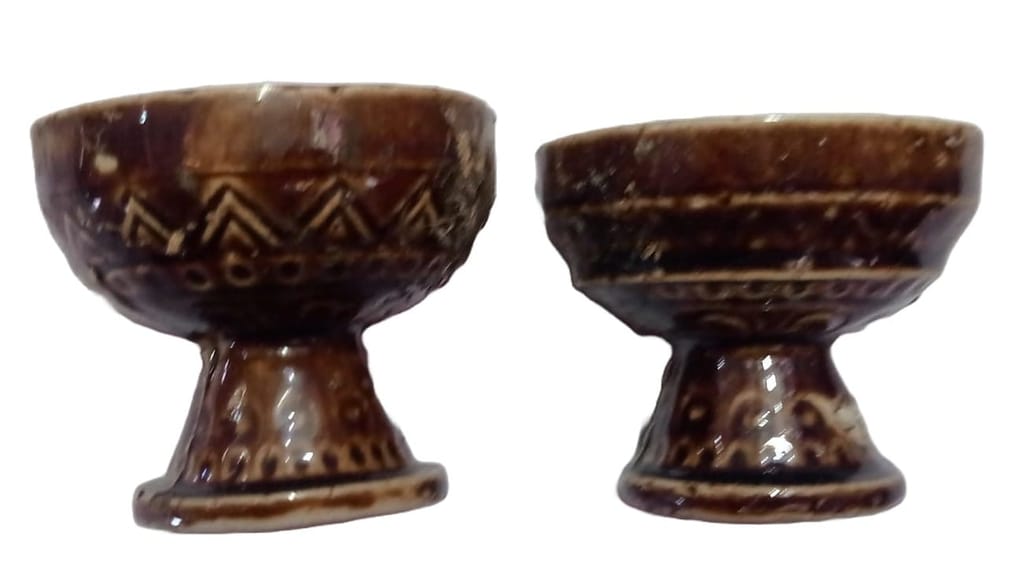 Set of 2 Miniature Ceramic Cups - Pooja Needs | Buy online on ZillyBuy