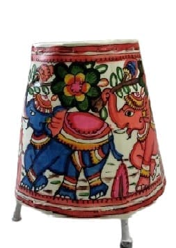 Hand painted elephant design paper lamp shade