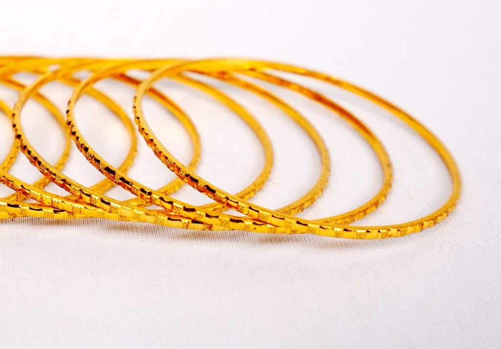 Alloy gold plated Bangles Set