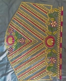 Computer embroidery unstitched Blouse piece