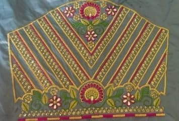 Computer embroidery unstitched Blouse piece