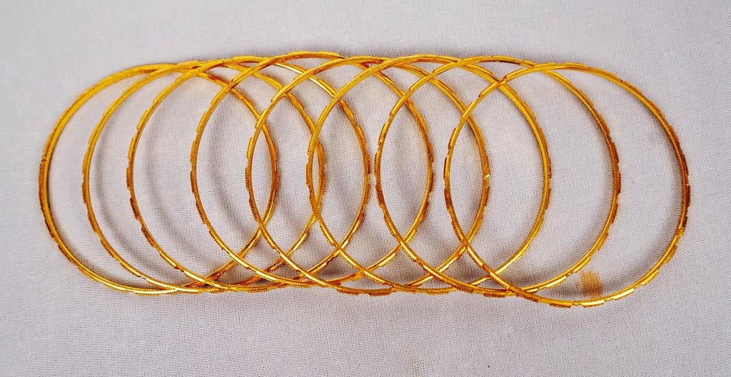 Alloy gold plated fancy bangles