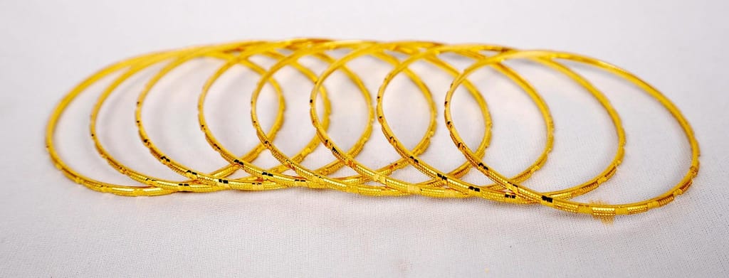 Alloy gold plated fancy bangles
