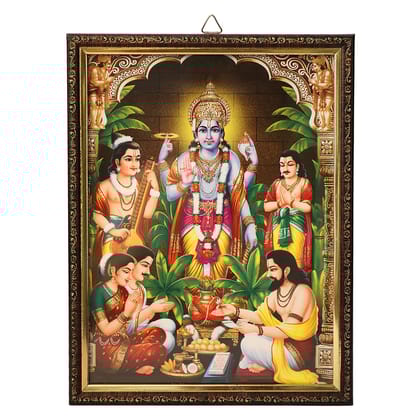Satyanarayan Glass Photo Frame, Glass Photo Frame, Photo Frame, (NULM-Tirupati-32)