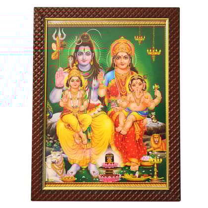 Shiva & Parvati Ji Wooden Photo Frame/ Handcrafted Photo Frame/ Photo Frame for Mandir/ (NULM-Tirupati-16)/ (27 x 5 x 34)cm