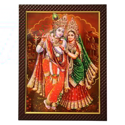 Radhey Krishna Wooden Photo Frame, Hancrafted Wooden Photo Frame, Photo Frame, (NULM-Tirupati-15)