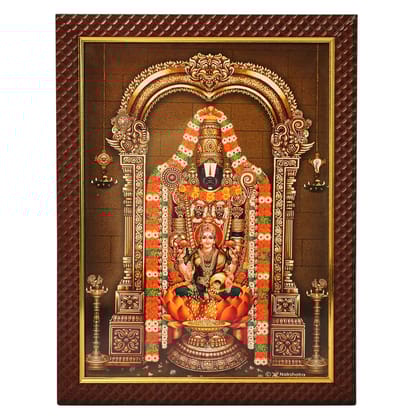 Tirupati & Luxmi Ji Wooden Photo Frame/ Handcrafted Photo Frame/ Photo Frame for Mandir/ (NULM-Tirupati-14)/ (27 x 5 x 34)cm Tirupati & Luxmi Ji Wooden Photo Frame/ Handcrafted Photo Frame/ Photo Frame for Mandir/ (NULM-Tirupati-14)/ (27 x 5 x 34)cm