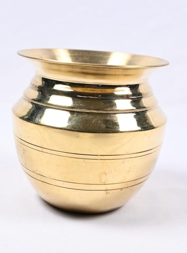 Golden Brass Kalash Lota Pot for Pooja - Pooja Needs | Buy online on ZillyBuy
