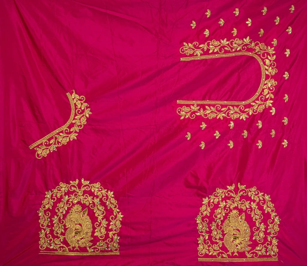 Embroidered Blouse Design With Zari Work