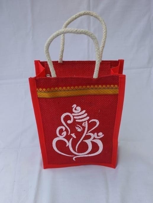 Sonchiraiya Red Mini Jute Bag PACK OF 6