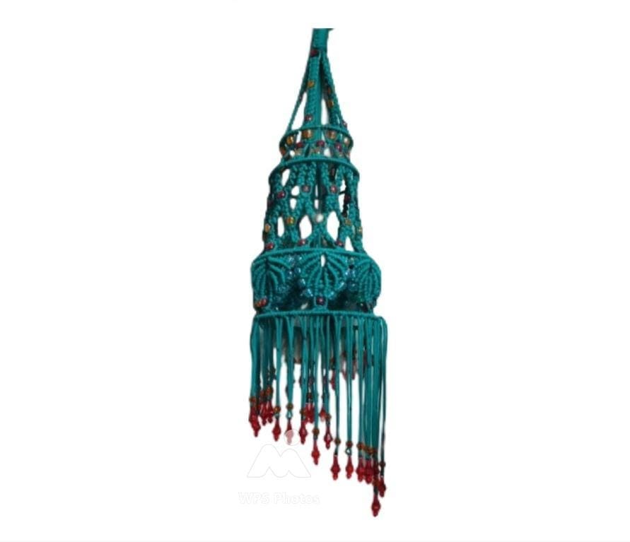 Handmade Beaded Macrame Chandelier Lamp Shade