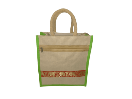 Jute lunch Bag cream colour