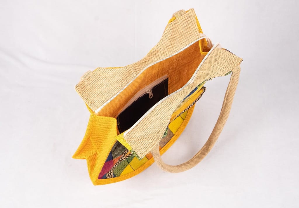 Sonchiriya Multicolor Jute Hand Bag