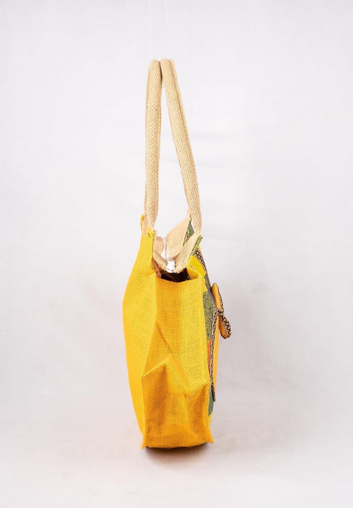 Sonchiriya Multicolor Jute Hand Bag