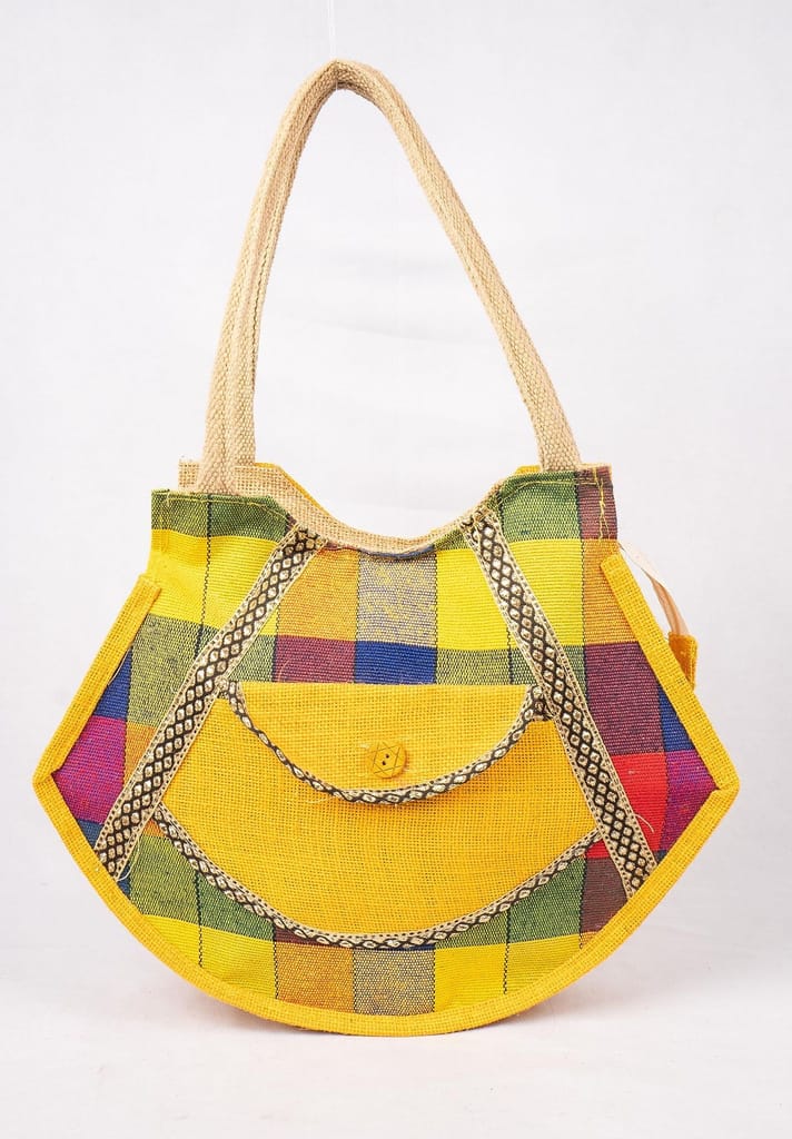 Sonchiriya Multicolor Jute Hand Bag