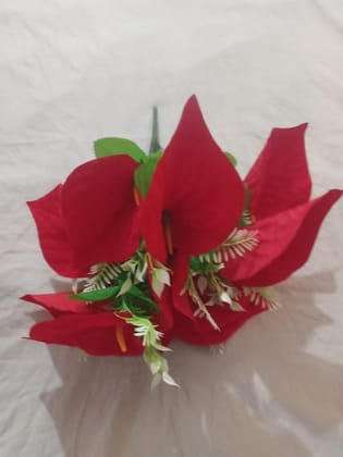 Red Anthurium Flower Artificial Plant