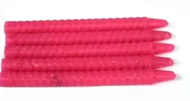 Set of 6 Pink Spiral Candles - Pooja Needs | Buy online on ZillyBuy