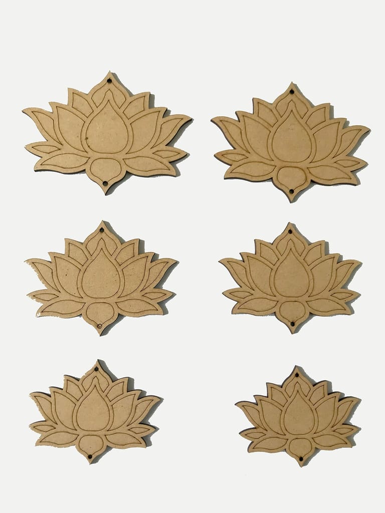 Pichwai Painting MDF Cutouts,MDF Lotus Cutouts,Door Hanging,Ganpati Decoration Items,Navratri Decoration Items for Home,Pongal Gift,Pongal Decoration - Flowers | Buy online on ZillyBuy