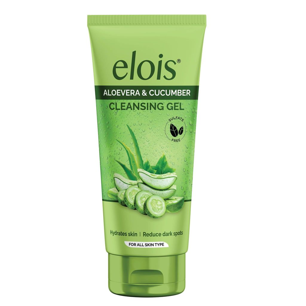 elois Aloe Vera & Cucumber Cleansing Gel 100 gm for face - Reduces Dark Spots of Hydrate Skin