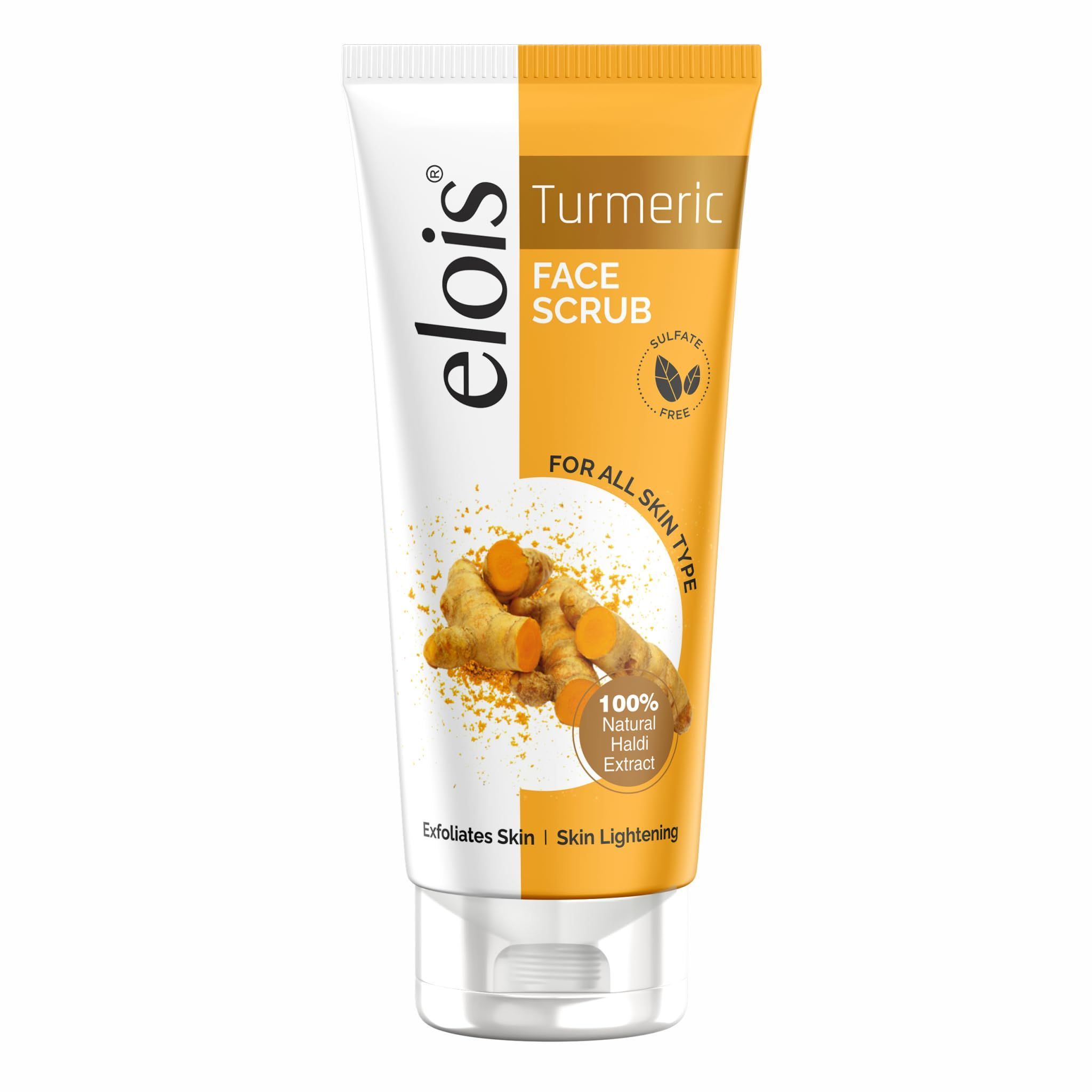 Elois Turmeric Face Scrub For Men and Women Fairness & Deep Cleansing for Face Tan Removal 100gm