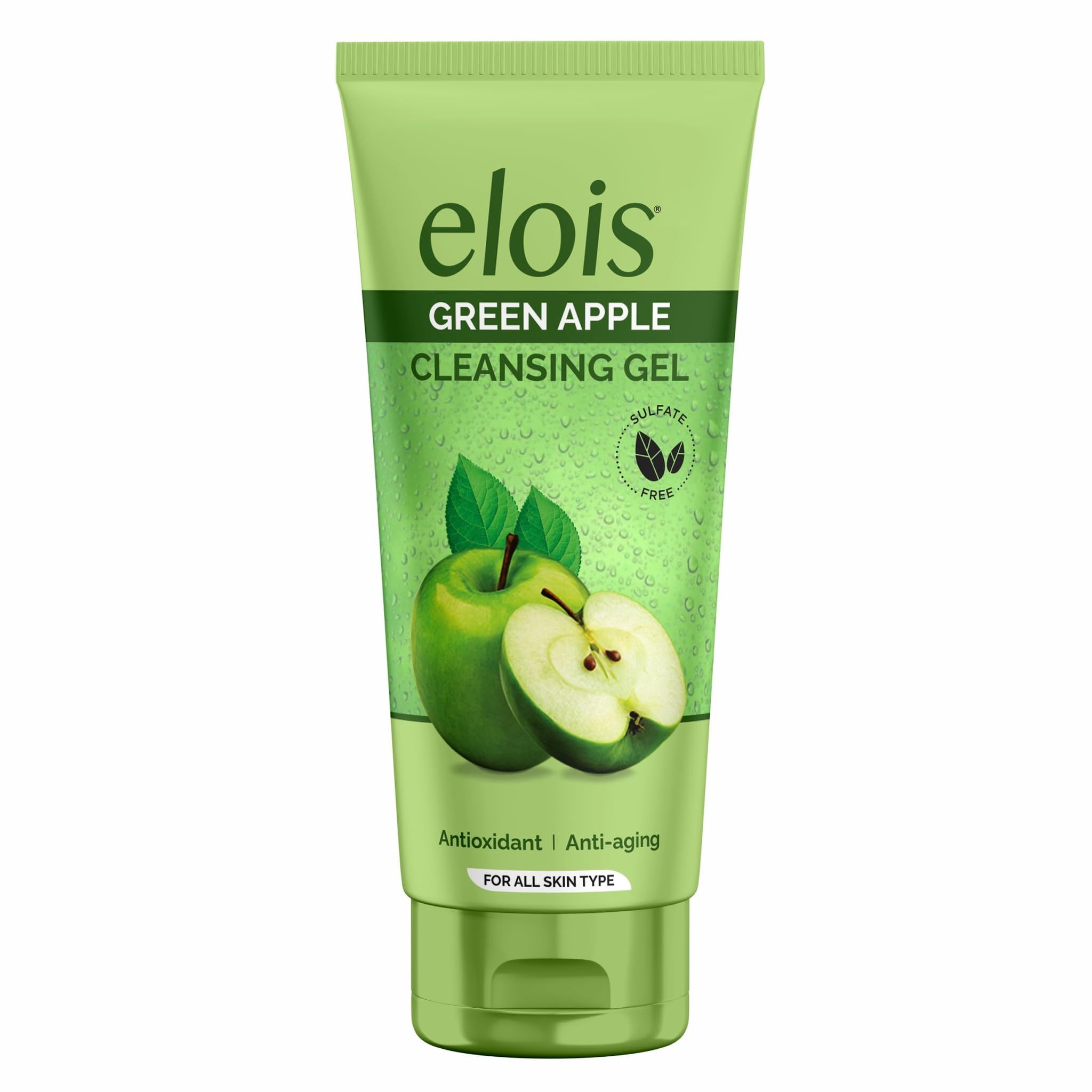 Elois Green Apple Face Cleansing Gel 100 gm with Aloe Vera Extract For All Skin Type - Sulphate & Paraben Free