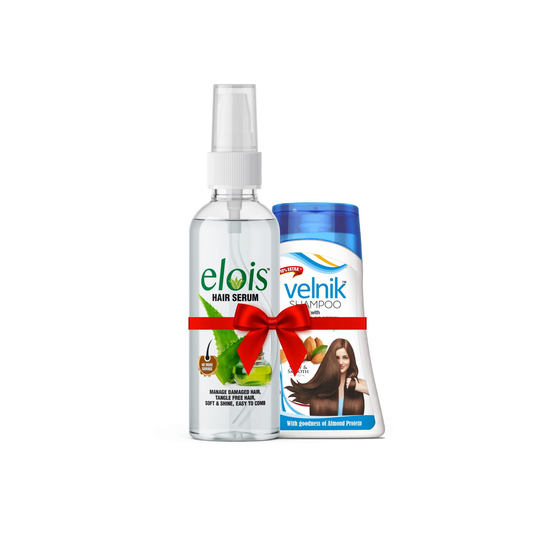 Elois Smooth and Straightening Hair Serum for Women & Men 100 ml buy 1 & get 88 ml Velnik Shampoo free
