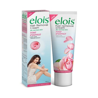 Elois Hair Removal Cream for Women With Rose Extract, Normal Skin(100g) Suitable for Legs, Underarms, Bikini Line 2x Longer Lasting Smoothness than Razors